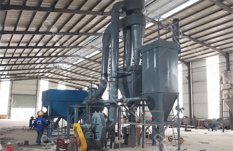 Customer site of a Cronus coal grinding mill with negative pressure dust-free operation