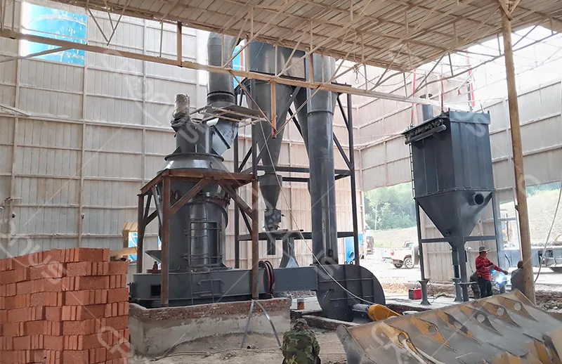 Coal grinding mill plant ductwork, classifier stack and collection system