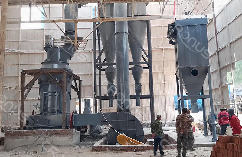 Pulverized coal production line storage and collection area with Cronus grinding mill