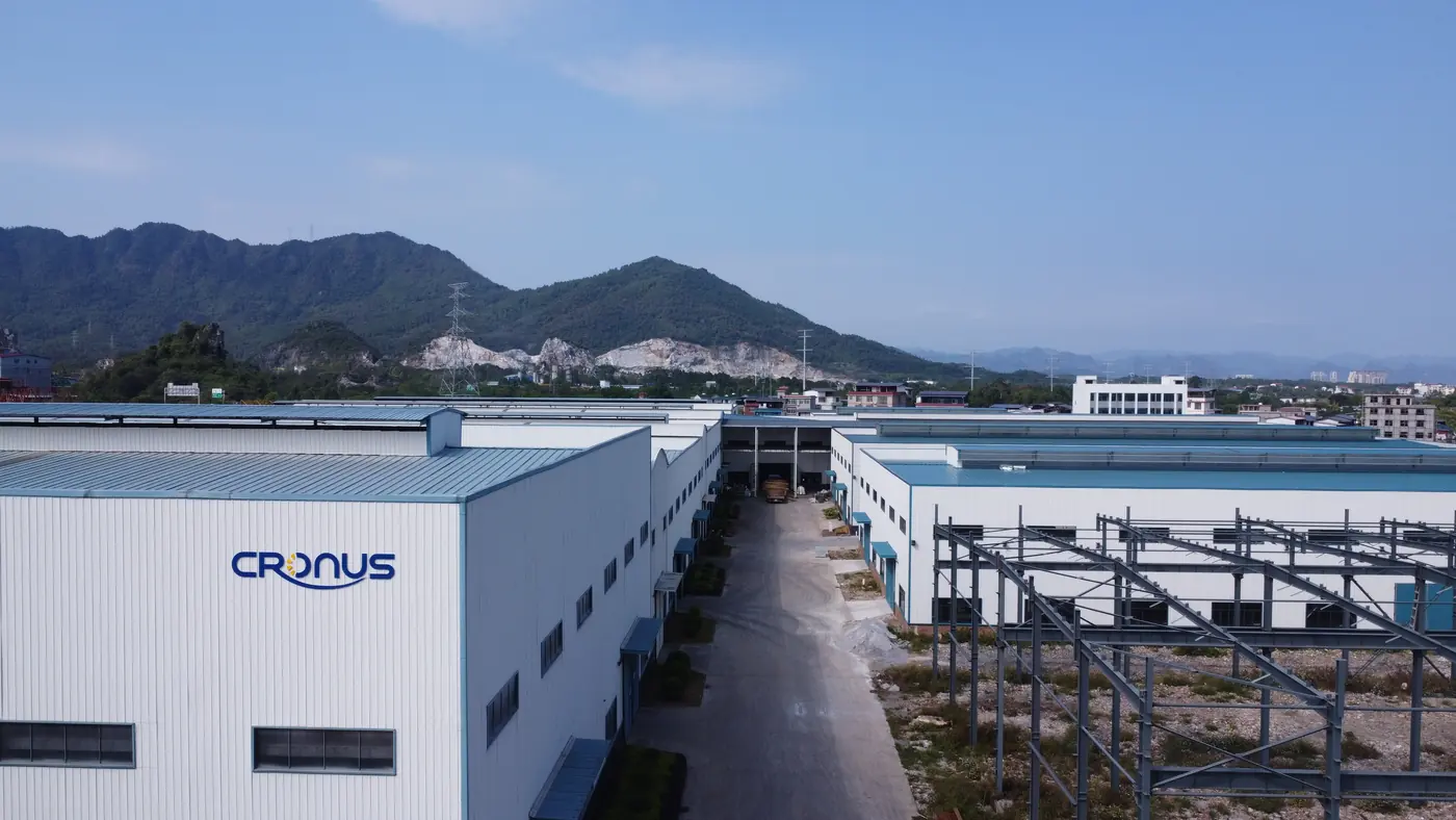 Cronus factory buildings and solar array at the Guilin industrial park