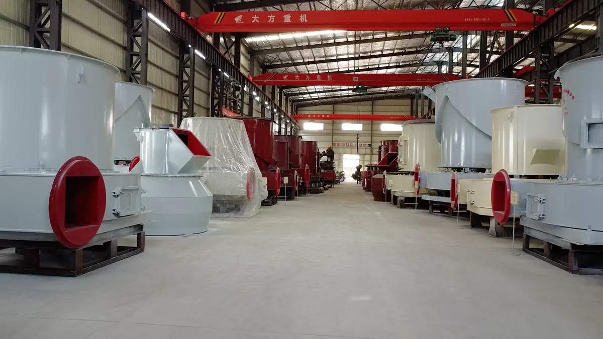 Heavy fabrication hall producing mill housings and ducting for coal grinding mills